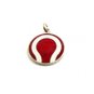 1960's Red & White Enameled Charm 61214