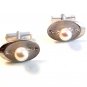 Vintage Silver & Cultured Pearl Cufflinks