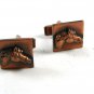True Vintage 1950s-60s Copper Horse Head Cufflinks Not Marked 111414