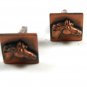 True Vintage 1950s-60s Copper Horse Head Cufflinks Not Marked 111414