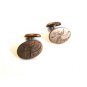Vintage Victorian / Edwardian Gold Tone Flower Cufflinks
