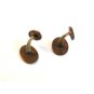 Vintage Victorian / Edwardian Gold Tone Flower Cufflinks