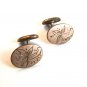 Vintage Victorian / Edwardian Gold Tone Flower Cufflinks