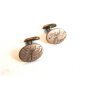 Vintage Victorian / Edwardian Gold Tone Flower Cufflinks