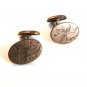 Vintage Victorian / Edwardian Gold Tone Flower Cufflinks