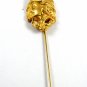 Art Nouveau Style Goldtone Lady Female Woman Head Stickpin Unmarked 8414