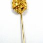 Art Nouveau Style Goldtone Lady Female Woman Head Stickpin Unmarked 8414
