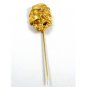 Art Nouveau Style Goldtone Lady Female Woman Head Stickpin Unmarked 8414