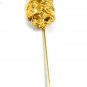 Art Nouveau Style Goldtone Lady Female Woman Head Stickpin Unmarked 8414