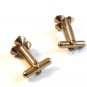 Vintage Gold Tone & Aurora Borealis Cufflinks