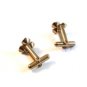 Vintage Gold Tone & Aurora Borealis Cufflinks