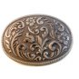 Vintage Grayish Western Cowboy Belt Buckle Made in U.S.A.