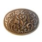 Vintage Grayish Western Cowboy Belt Buckle Made in U.S.A.