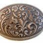 Vintage Grayish Western Cowboy Belt Buckle Made in U.S.A.
