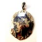 Vintage Siam Sterling Black Niello Enamel Dancer Brooch / Pendant