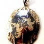 Vintage Siam Sterling Black Niello Enamel Dancer Brooch / Pendant
