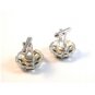 Vintage Silver Tone & Jade Cufflinks Signed Dante