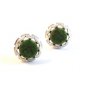 Vintage Silver Tone & Jade Cufflinks Signed Dante