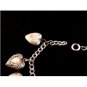 Vintage Sterling Silver Puffy Heart Charms USA American Flag & Bracelet