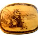 Vintage Old Man Gone Fishing Belt Buckle
