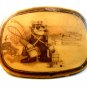 Vintage Old Man Gone Fishing Belt Buckle