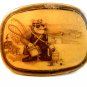 Vintage Old Man Gone Fishing Belt Buckle