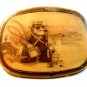 Vintage Old Man Gone Fishing Belt Buckle