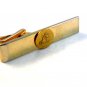 Vintage 1950 - 1960's Gold Tone Bull Tie Clasp Signed Balfour