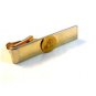 Vintage 1950 - 1960's Gold Tone Bull Tie Clasp Signed Balfour