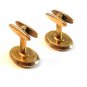 Vintage 1930's - 1950's Gold Tone Cufflinks Signed Simmons