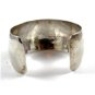Mexican Taxco Sterling Silver 2 Tone Cuff Bracelet Signed Laton