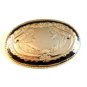 Pre drilled Gold Tone Black Enamel Western Cowboy Belt Buckle USA