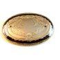 Pre drilled Gold Tone Black Enamel Western Cowboy Belt Buckle USA