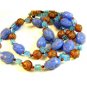 Vintage Early Blue Early Plastic Cameo's 22" or 44" Necklace