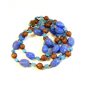 Vintage Early Blue Early Plastic Cameo's 22" or 44" Necklace