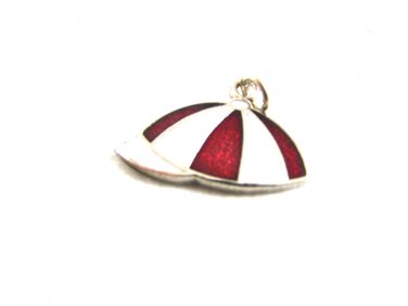 1960's Cap Beanie Hat Red & White Enamel Charm No. 2 61814