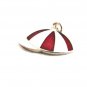 1960's Cap Beanie Hat Red & White Enamel Charm No. 2 61814