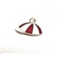 1960's Cap Beanie Hat Red & White Enamel Charm No. 2 61814
