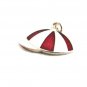 1960's Cap Beanie Hat Red & White Enamel Charm No. 2 61814
