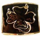 Black Four 4 Leaf Clover Belt Buckle By Lucky Devil Designs 72815