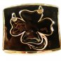Black Four 4 Leaf Clover Belt Buckle By Lucky Devil Designs 72815