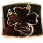 Black Four 4 Leaf Clover Belt Buckle By Lucky Devil Designs 72815