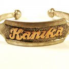 Vintage Sterling Silver & Gold KANIKA Bracelet Unbranded 7415
