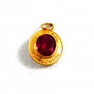 1960's Central High School New Jersey Red Spinel Charm 61814