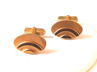 Vintage Swank Gold 2 Tone Cufflinks No. 444