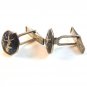 Vintage Siam Sterling Silver Black Niello Dancer Cufflinks 05062013llm