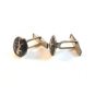 Vintage Siam Sterling Silver Black Niello Dancer Cufflinks 05062013llm