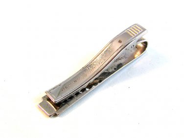 Vintage 1950 - 1960's Sterling Silver Tie Clasp by Marvel