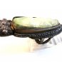 Vintage Elongated Silver & Jade or Jadite ??? Head Ring Size 8