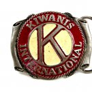 Vintage 1970's Enameled Kiwanis International Belt Buckle 10282013
